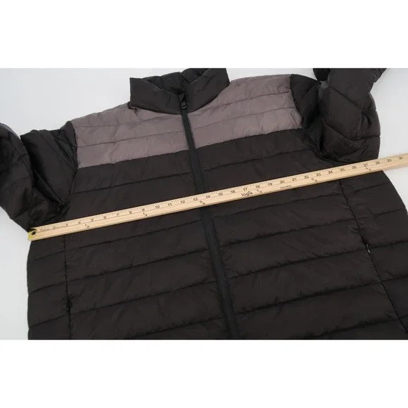 True Religon‎ Jacket Mens XXL Black Light Puffer Quilted Full Zip Size 2XL